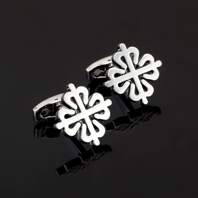 Flower Engraved Cufflink